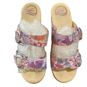 Dansko Womens Sophie Purple Slip On Open Toe Slide Sandals EUR 39/US 8.5-9